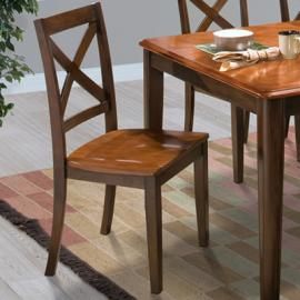 Latitudes 40-150-24T Chestnut/Ginger Dining Height Chair Set of 2