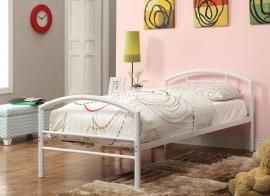 Baines Collection 400158T White Metal Twin Bed Frame