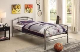 Baines Collection 400159T Silver Metal Twin Bed Frame
