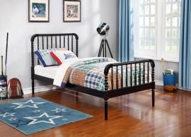Jones Collection 400416T Black Twin Bed Frame