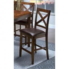 Latitudes 45-150-24C Chestnut X Back Counter Height Chair Set of 2