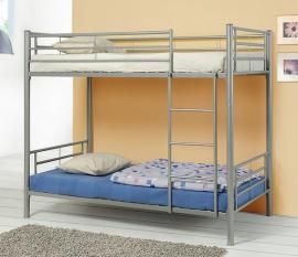 Henry Collection 460072 Silver Metal Twin Twin Bunk Bed