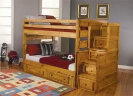 Callisto Collection 460096 Full/Full Drawer Step Bunk Bed