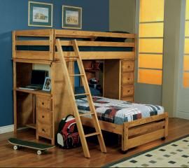 Artemis Collection 460141 Youth Workstation Loft Bunk Bed