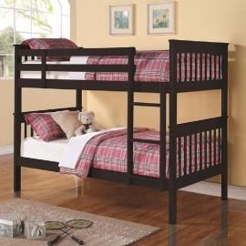 CHAPMAN COLLECTION TWIN/ TWIN BLACK BUNK BED 460234