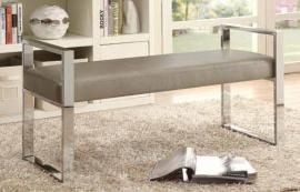 Contemporary Style 500434 Champagne Leatherette Bench