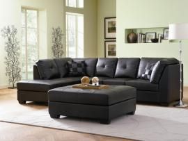 Darie Collection 500606 Rich Black Sectional Sofa