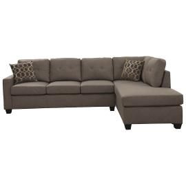 Taupe Fabric Sectional with Chaise 501687 by Coaster