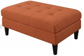 Orange Fabric Ottoman 505370 by Coaster