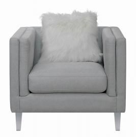 Hemet by Scott Living 506213 Light Grey Shimmering Woven Fabric Chair