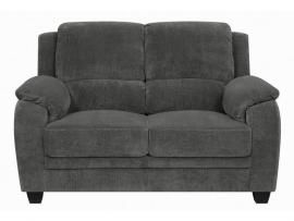 Northbend by Coaster 506242 Charcoal Chevron Velvet Fabric Loveseat