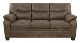 Meagan Collection by Coaster 506561 Brown Coated Microfiber Fabric Sofa