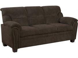 Clemintine by Coaster 506571 Brown Chenille Fabric Sofa