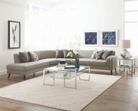 Grey Fabric Sectional with Chaise 506627 by Coaster