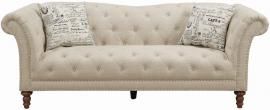Josephine Collection by Coaster 508181 Oatmeal Linen Fabric Sofa