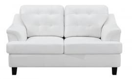 Freeport Collection by Coaster 508635 White Leatherette Loveseat