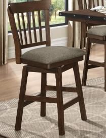 Schleiger by Homelegance Brown Finish Counter Height Swivel Chair 5400-24W Set of 2
