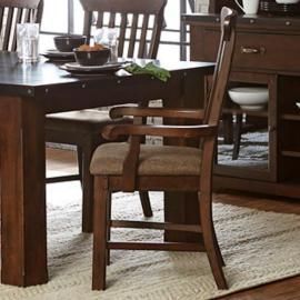 Schleiger by Homelegance Brown Finish Dining Arm Chair 5400A Set of 2