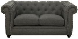 Roy Collection by Coaster 550362 Grey Linen Fabric Loveseat