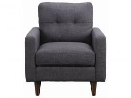 Watsonville Collection by Coaster 552003 Grey Linen Fabric Chair