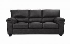 Meagan Collection by Coaster 552021 Charcoal Microfiber Fabric Sofa
