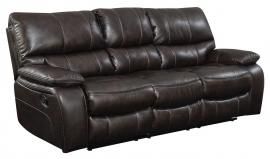 Willemse Dark Brown Leatherette Motion Reclining Sofa 601931 by Coaster