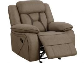 Houston Tan Leatherette Motion Reclining Sofa 602266 by Coaster
