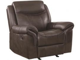 Sawyer by Coaster 602333 Cocoa Padded Breathable Leatherette Recliner