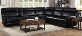 Black Reclining Sectional 603160 by Coaster-12357-12358