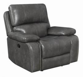 Ravenna by Coaster 603213 Charcoal Padded Breathable Leatherette Recliner