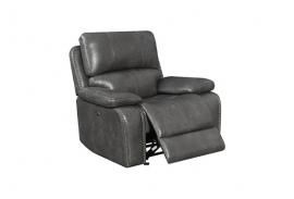 Ravenna by Coaster 603213P Charcoal Padded Breathable Leatherette Power Recliner
