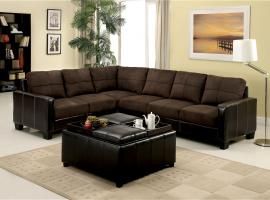 Lavena 6453DK Brown Contemporary Sectional Sofa