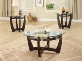 Susanvillle Collection 700295 Glass Top Coffee Table Set