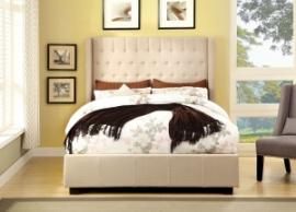 Mira Ivory Collection 7055IV Queen Bed Frame
