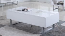Coaster 705698 Glossy White Finish Coffee Table