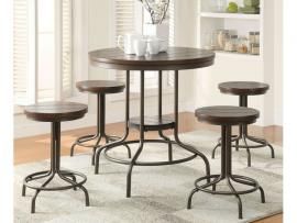 Burney by Acme 71640 Adjustable Counter Height Dining 5 PC. Set