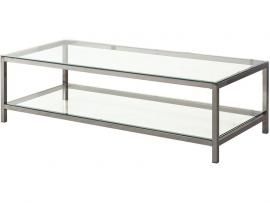 Coaster 720228 Black Nickel Finish with Tempered Glass Coffee Table