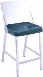 Nadie II by Acme 72175 Teal Velvet Counter Height Chair Set of 2