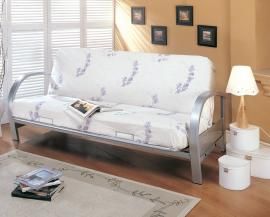 Bruce Collection 7251 Silver Metal Futon