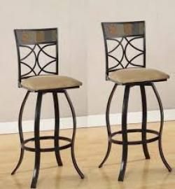 Pansy by Acme 72662 Counter Height Swivel Bar Stool Set of 2
