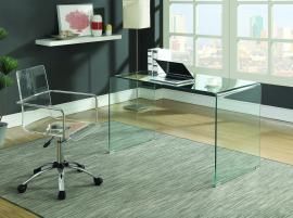 Clear Tempered Glass 801581 Bent Glass Modern Desk