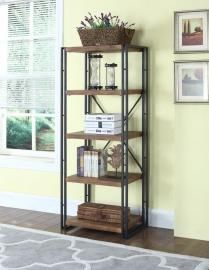 Wanda Collection 801742 Small Four-Tier Weathered Chestnut Bookcase