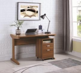 Chelsea 801916 Light Walnut 2 Pc Desk with File Cabinet