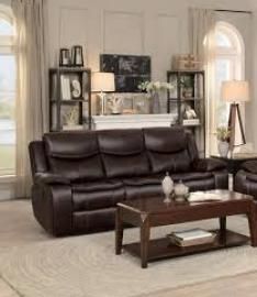 Barstrop Collection by Homelegance Reclining Sofa 8230BLK-3