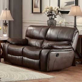 Pecos Collection by Homelegance Reclining Loveseat 8480BRW-2