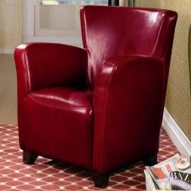 Red Vinyl Collection 900235 Accent Chair