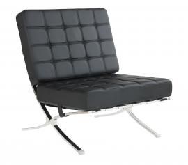 Barcelona 902181 Black Chair & Chrome Legs