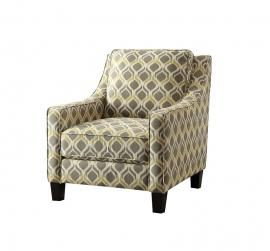 Accent Chair by Coaster 902428 Yellow Linen-Like Fabric