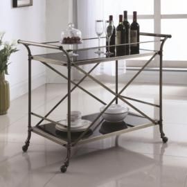 Brushed Antique Brass Serving Cart by Coaster 910190