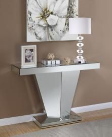 Lola Collection 930008 Clear Mirrored Console Table